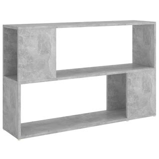 Bibliothèque Gris Béton 100x24x63 Cm Bois Contreplaqué