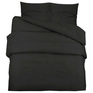 Ensemble De Housse De Couette Noir 220x240 Cm Coton