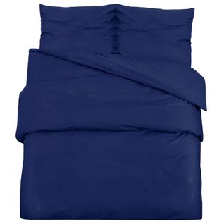 Ensemble De Housse De Couette Bleu Marine 220x240 Cm Coton