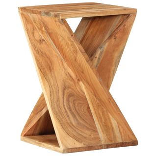 Table D'appoint 35x35x55 Cm Bois Massif D'acacia