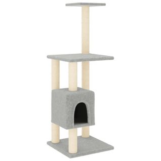 Arbre à Chat Avec Griffoirs En Sisal Gris Clair 104 Cm