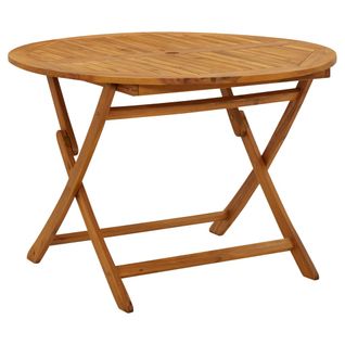 Table De Jardin Pliante 110 Cm Bois Massif Acacia Finition Huile Naturelle
