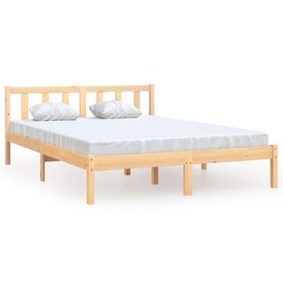 Cadre De Lit Sans Matelas Bois Massif 140x200 Cm