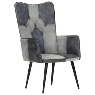 Fauteuil Accoudoir Vintage En Cuir Véritable Orwell