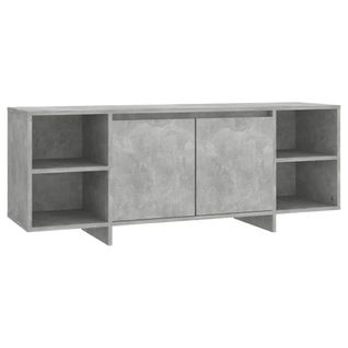 Meuble TV Gris Béton 130x35x50 Cm Bois Contreplaqué