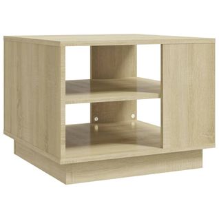 Table Basse Chêne Sonoma 55x55x43 Cm Bois Contreplaqué
