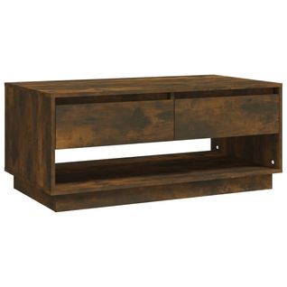 Table Basse Chêne Fumé 102,5x55x44 Cm Bois Contreplaqué