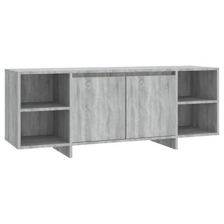 Meuble TV Sonoma Gris 130x35x50 Cm Bois Contreplaqué