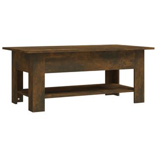 Table Basse Chêne Fumé 102x55x42 Cm Bois Contreplaqué