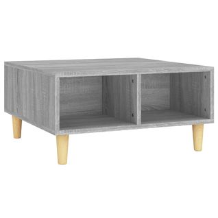 Table Basse Sonoma Gris 60x60x30 Cm Bois Contreplaqué