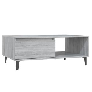 Table Basse Sonoma Gris 90x60x35 Cm Bois Contreplaqué