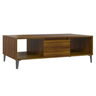 Table Basse Chêne Marron 103,5x60x35 Cm Bois Contreplaqué