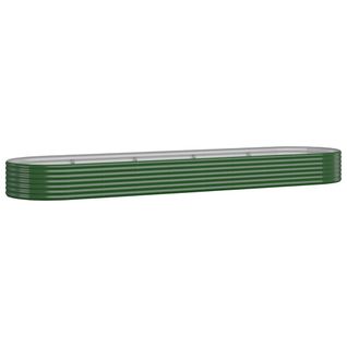 Jardinière De Jardin Acier Enduit De Poudre 396x100x36cm Vert