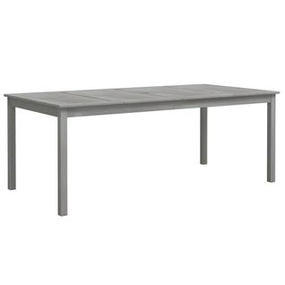 Table De Jardin Gris 200x100x75 Cm Bois D'acacia Solide