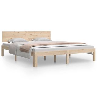 Cadre De Lit Bois Massif De Pin 160x200 Cm