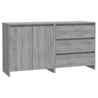 Buffets 2 Pièces Sonoma Gris Bois Contreplaqué