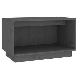 Meuble TV Gris 60x35x35 Cm Bois De Pin Massif