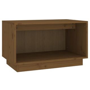 Meuble TV Marron Miel 60x35x35 Cm Bois De Pin Massif