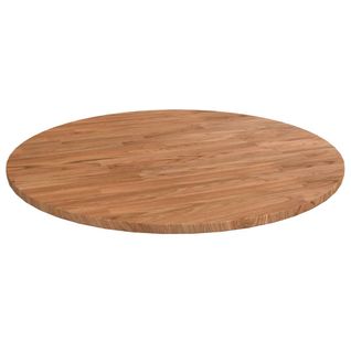 Dessus De Table Rond Marron Clair Ø60x1,5 Cm Bois Chêne Traité