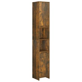 Colonne De Bain Chêne Fumé 30x30x183,5 Cm Bois D'ingénierie