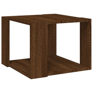 Table Basse Chêne Marron 40x40x30 Cm Bois Contreplaqué