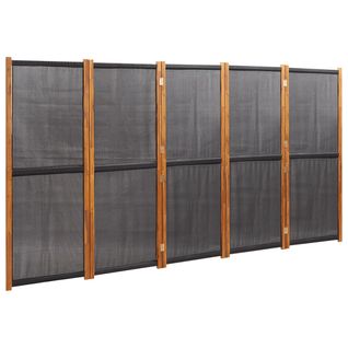Paravent 5 Panneaux Noir 350x180 Cm