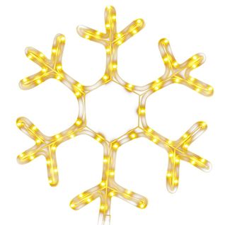 Figure De Flocon De Neige De Noël Et 72 LED Blanc Chaud 38x37cm