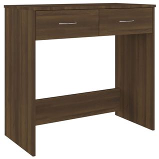 Bureau Chêne Marron 80x40x75 Cm Bois Contreplaqué