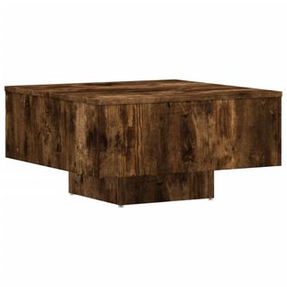 Table Basse Chêne Fumé 60x60x31,5 Cm Bois Contreplaqué