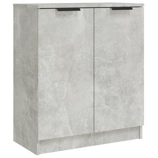Buffet Gris Béton 60x30x70 Cm Bois Contreplaqué