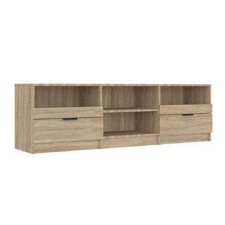 Meuble TV Chêne Sonoma 150x33,5x45 Cm Bois Contreplaqué