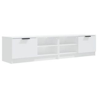 Meubles TV 2 Pièces Blanc 80x35x36,5 Cm Bois Contreplaqué