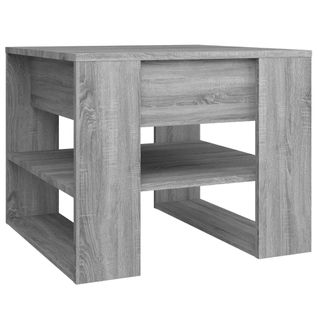 Table Basse Gris Sonoma 55,5x55x45 Cm Bois Contreplaqué Étagère De Rangement Design Moderne