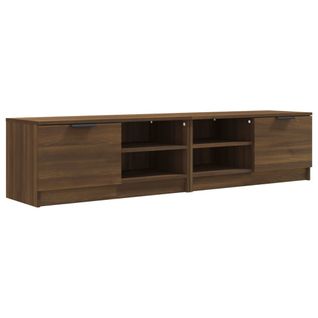 Meuble TV 2 Pièces Chêne Marron 80x35x36,5 Cm Bois Contreplaqué