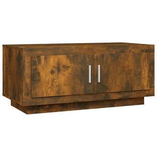 Table Basse Chêne Fumé 102x50x45 Cm Bois Contreplaqué