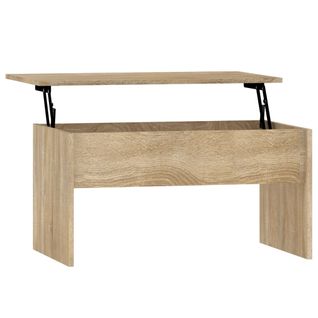 Table Basse Avec Plateau Relevable Rangement Hauteur Réglable Table De Salon 80x50,5x41,5 Cm
