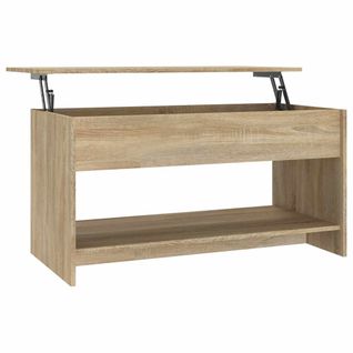 Table Basse Chêne Sonoma 102x50x52,5 Cm Bois Contreplaqué
