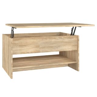 Table Basse Chêne Sonoma 80x50x40 Cm Bois Contreplaqué