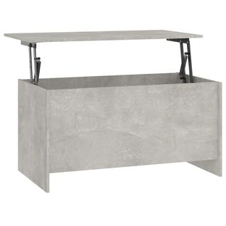 Table Basse Gris Béton 102x55,5x52,5 Cm Bois Contreplaqué