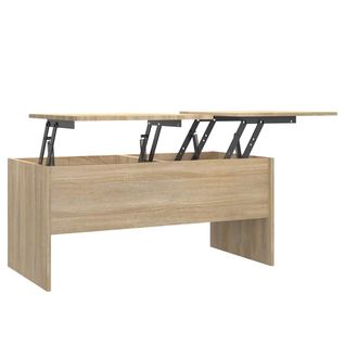 Table Basse Chêne Sonoma 102x50,5x46,5 Cm Bois Contreplaqué