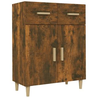 Buffet Chêne Fumé 69,5x34x89 Cm Bois Contreplaqué