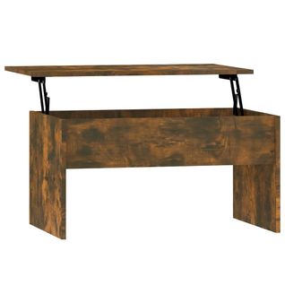 Table Basse Chêne Fumé 80x50,5x41,5 Cm Bois Contreplaqué