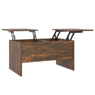 Table Basse Chêne Fumé 80x50x42,5 Cm Bois Contreplaqué
