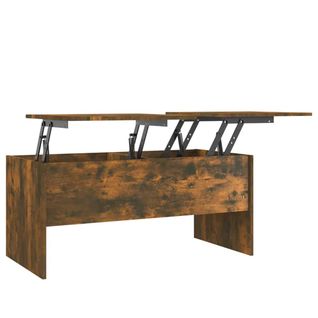 Table Basse Chêne Fumé 102x50,5x46,5 Cm Bois Contreplaqué