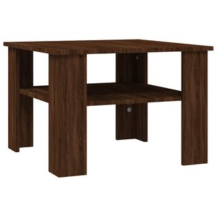 Table Basse Chêne Marron 60x60x42 Cm Bois Contreplaqué