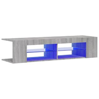 Meuble TV Avec Lumières LED Sonoma Gris 135x39x30 Cm