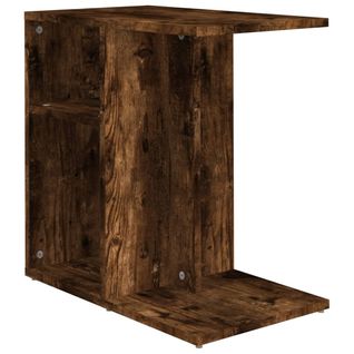 Table D'appoint Chêne Fumé 50x30x50 Cm Bois Contreplaqué