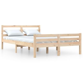 Cadre De Lit Sans Matelas Bois Massif 150x200 Cm