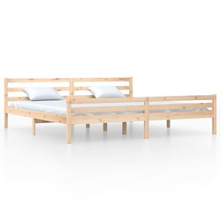 Cadre De Lit Sans Matelas Bois Massif 200x200 Cm