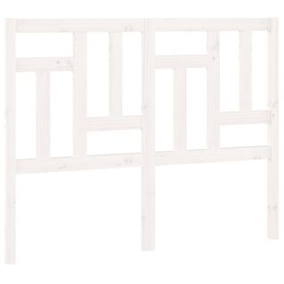 Tête De Lit Blanc 145,5x4x100 Cm Bois Massif De Pin